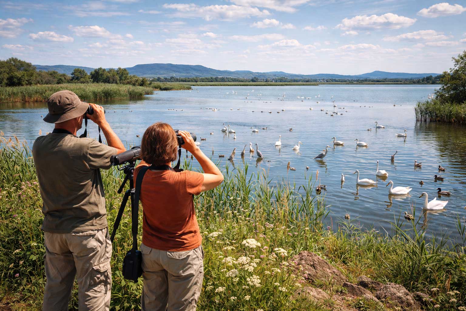 Vogelbeobachtung im Kis-Balaton