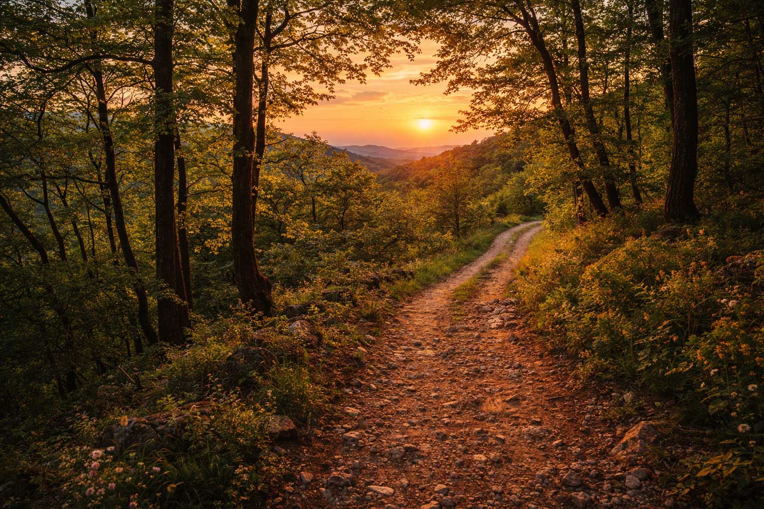 Waldweg im Balaton-Hochland