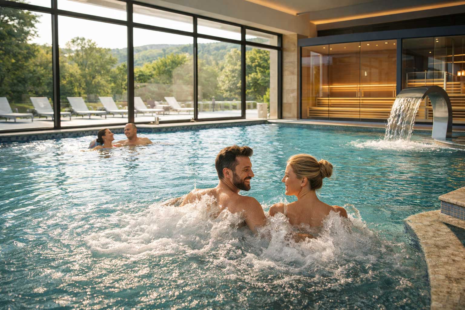 Wellness in einem modernen Thermalbad