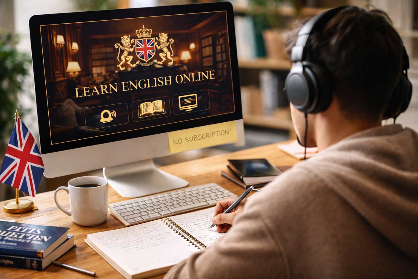 Symbolbild für einen Online-Englischkurs mit System