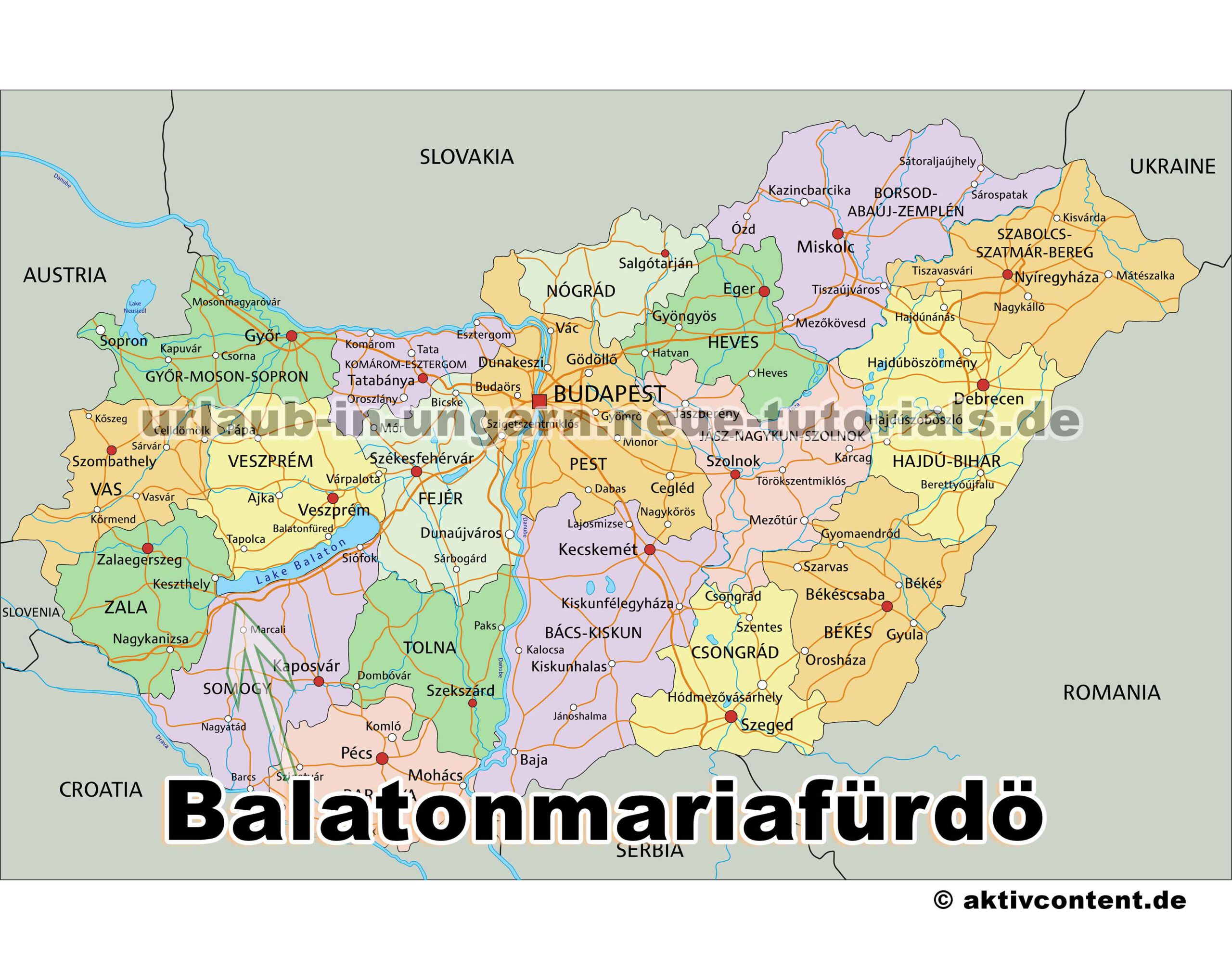 Balatonmariafürdö  liegt im wunderschönen Südtransdanubien in Ungarn und gehört zum Komitat Somogy. Urlaub in Ungarn