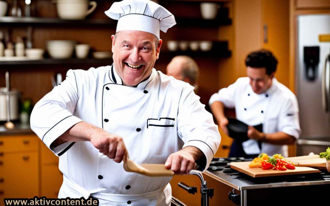 PLR Content kostenlos - Humorvoller Koch zaubert aus 10 Zutaten ein 3-Gänge Menü