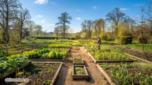 Permakultur Garten im Frühjahr